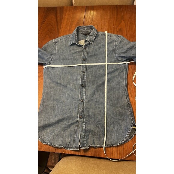 Banana Republic  Denim Shirt Small Light Wash Blue Cotton - Picture 4 of 8